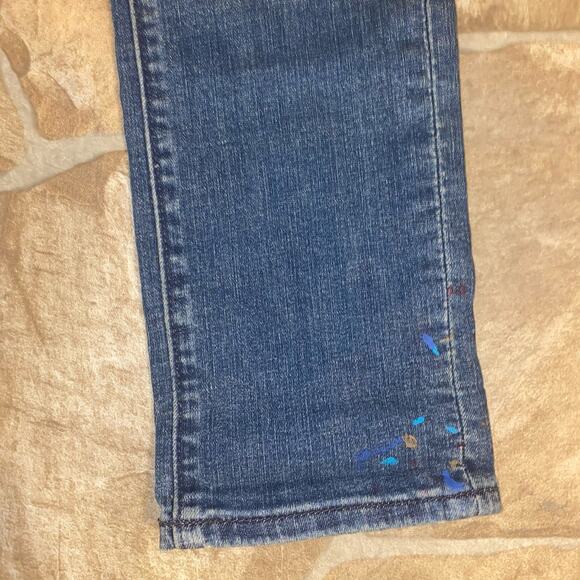 Holding Horses Paint Splatter Design Distressed Skinny Jeans, Size 26 Petite - Picture 4 of 8